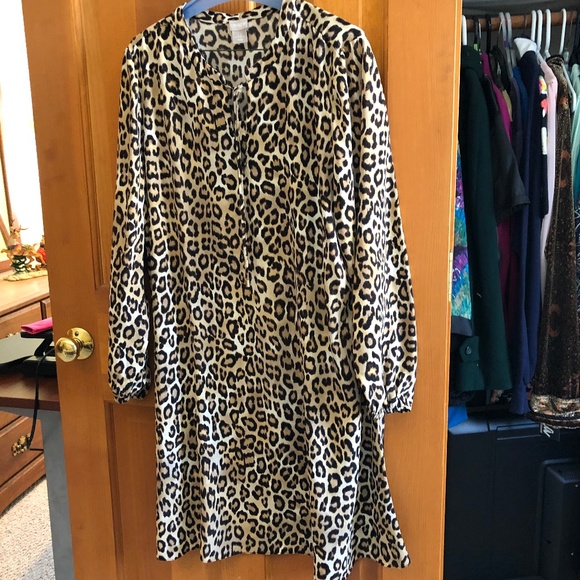 Chico's Dresses Leopard Print Dress Poshmark